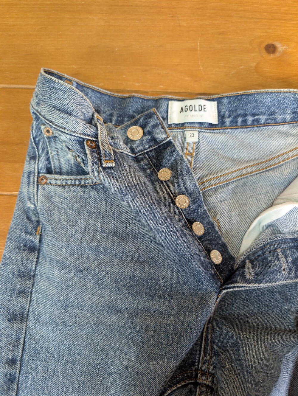 Agolde Riley Jeans Straight Cut Size 23